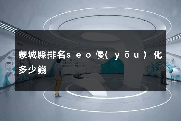蒙城縣排名seo優(yōu)化多少錢