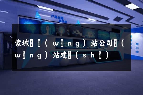 蒙城縣網(wǎng)站公司網(wǎng)站建設(shè)