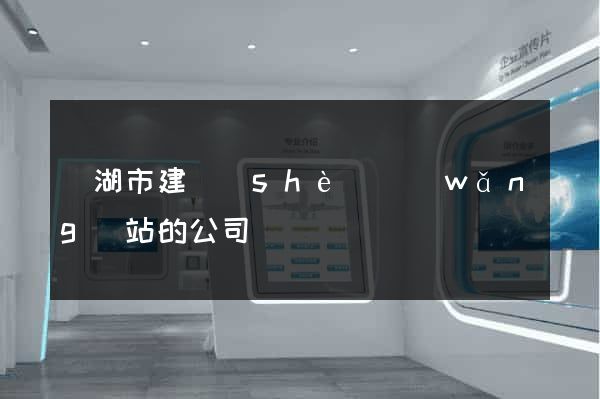 蕪湖市建設(shè)網(wǎng)站的公司