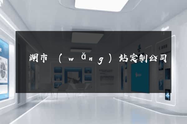 蕪湖市網(wǎng)站定制公司