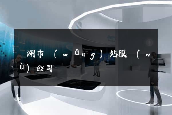 蕪湖市網(wǎng)站服務(wù)公司