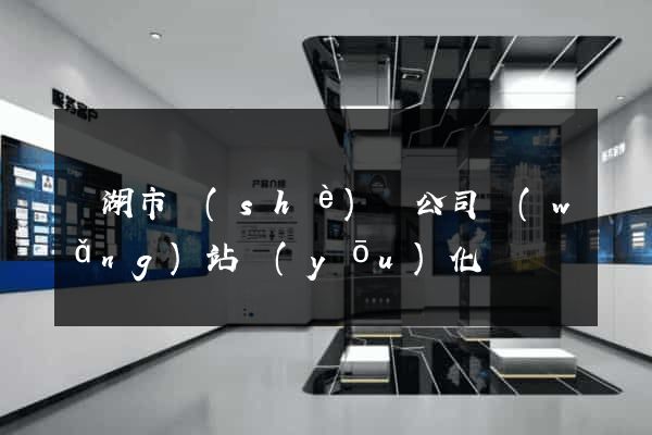 蕪湖市設(shè)計公司網(wǎng)站優(yōu)化
