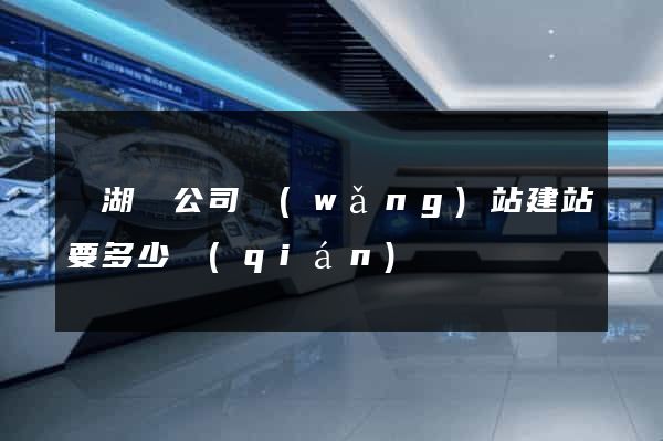 蕪湖縣公司網(wǎng)站建站要多少錢(qián)