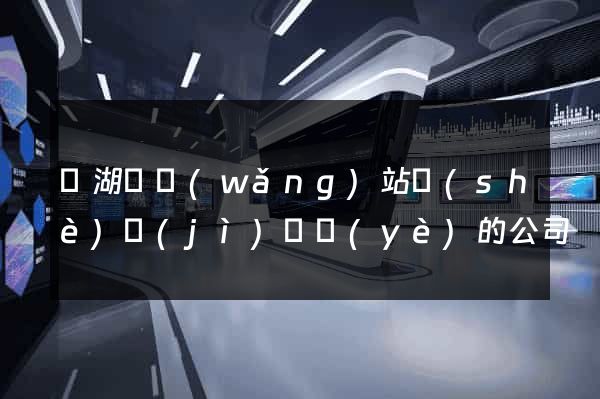 蕪湖縣網(wǎng)站設(shè)計(jì)專業(yè)的公司