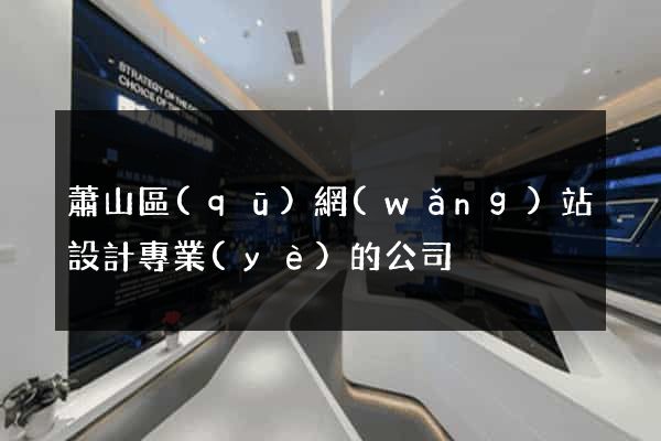 蕭山區(qū)網(wǎng)站設計專業(yè)的公司