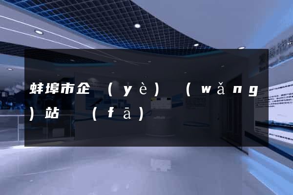 蚌埠市企業(yè)網(wǎng)站開發(fā)