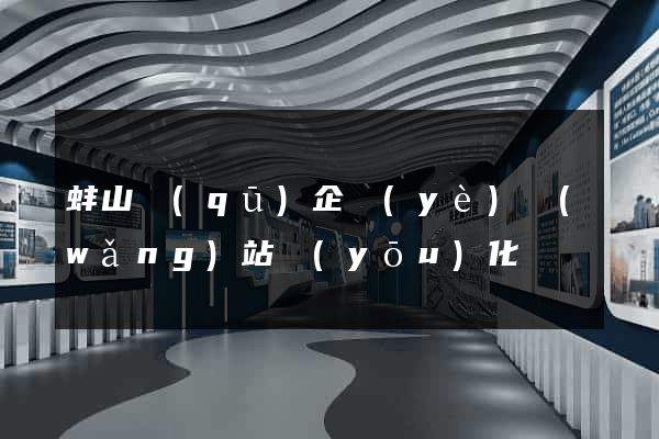 蚌山區(qū)企業(yè)網(wǎng)站優(yōu)化