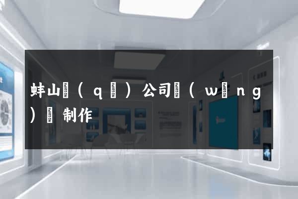 蚌山區(qū)公司網(wǎng)頁制作
