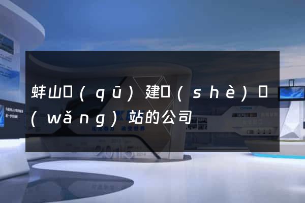 蚌山區(qū)建設(shè)網(wǎng)站的公司