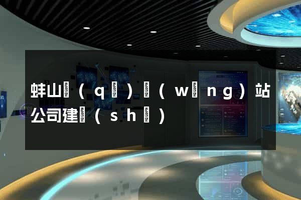 蚌山區(qū)網(wǎng)站公司建設(shè)