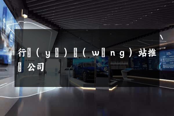 行業(yè)網(wǎng)站推廣公司