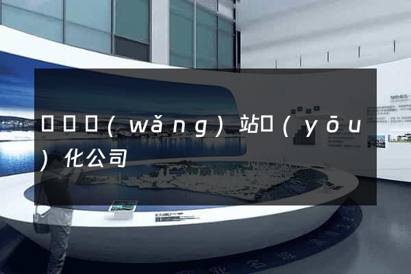設計網(wǎng)站優(yōu)化公司
