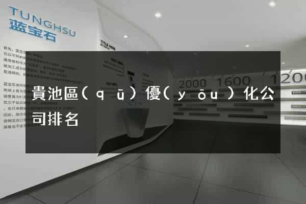 貴池區(qū)優(yōu)化公司排名