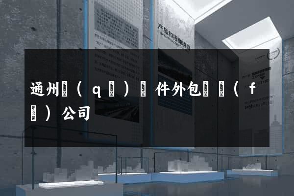 通州區(qū)軟件外包開發(fā)公司