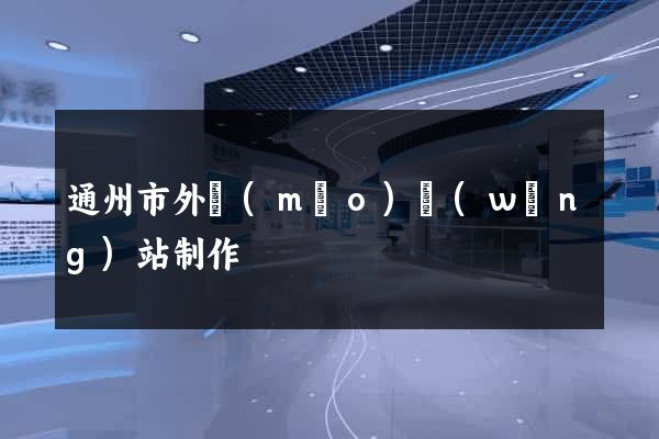 通州市外貿(mào)網(wǎng)站制作