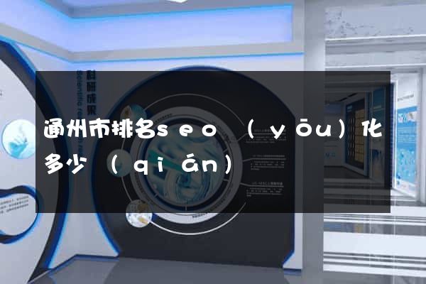 通州市排名seo優(yōu)化多少錢(qián)