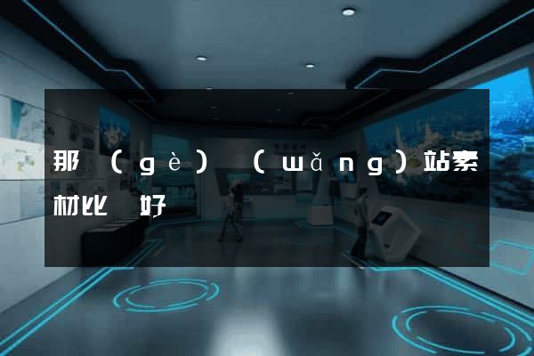 那個(gè)網(wǎng)站素材比較好