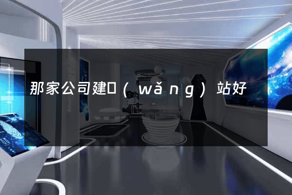 那家公司建網(wǎng)站好