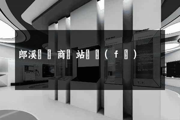 郎溪縣電商網站開發(fā)