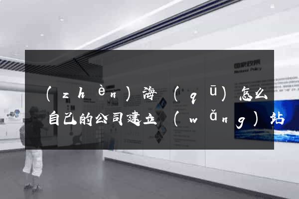 鎮(zhèn)海區(qū)怎么給自己的公司建立網(wǎng)站