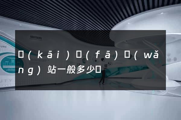 開(kāi)發(fā)網(wǎng)站一般多少錢