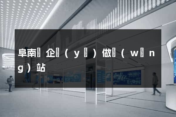 阜南縣企業(yè)做網(wǎng)站
