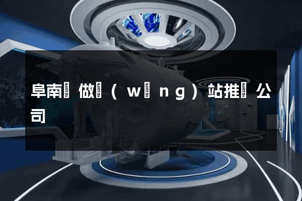 阜南縣做網(wǎng)站推廣公司