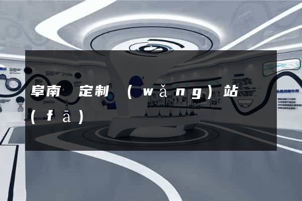 阜南縣定制網(wǎng)站開發(fā)