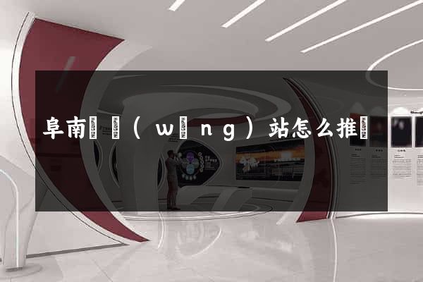 阜南縣網(wǎng)站怎么推廣