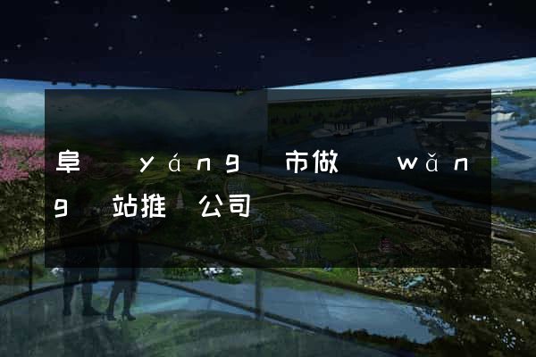 阜陽(yáng)市做網(wǎng)站推廣公司