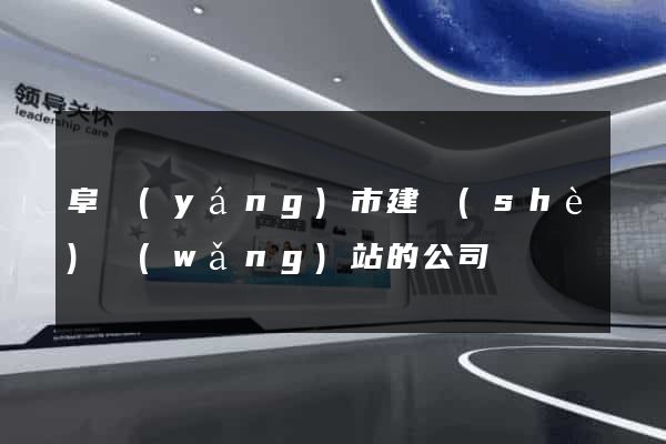 阜陽(yáng)市建設(shè)網(wǎng)站的公司