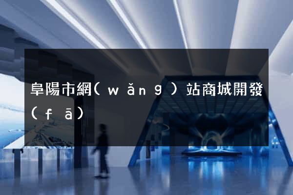 阜陽市網(wǎng)站商城開發(fā)