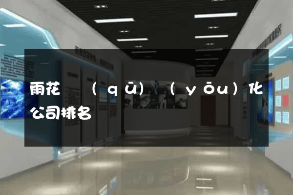 雨花臺區(qū)優(yōu)化公司排名