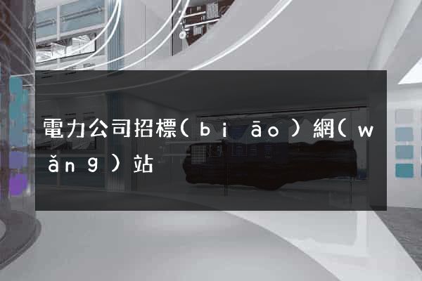 電力公司招標(biāo)網(wǎng)站