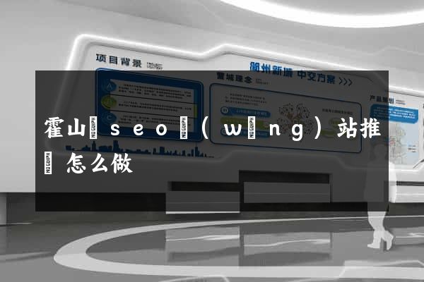 霍山縣seo網(wǎng)站推廣怎么做