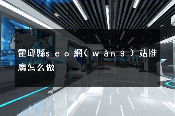 霍邱縣seo網(wǎng)站推廣怎么做