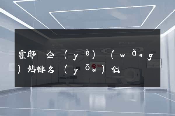 霍邱縣企業(yè)網(wǎng)站排名優(yōu)化