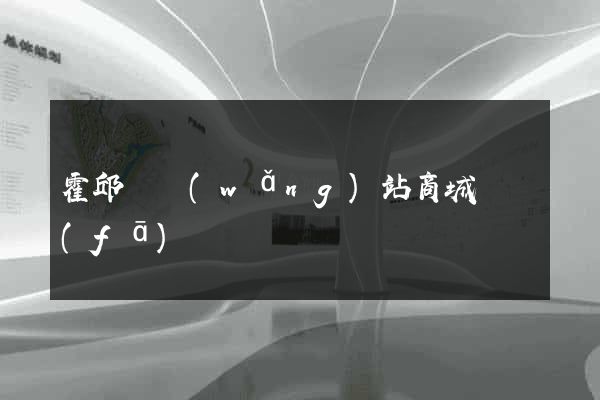 霍邱縣網(wǎng)站商城開發(fā)