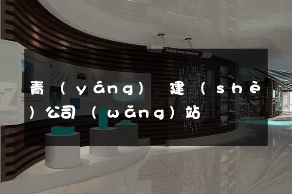 青陽(yáng)縣建設(shè)公司網(wǎng)站