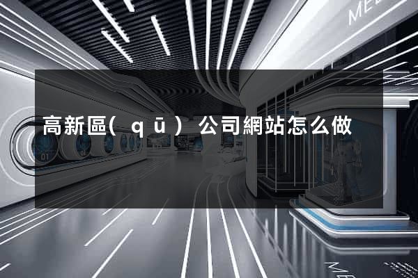 高新區(qū)公司網站怎么做