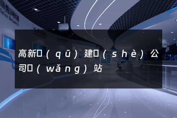 高新區(qū)建設(shè)公司網(wǎng)站