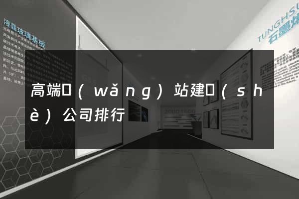 高端網(wǎng)站建設(shè)公司排行