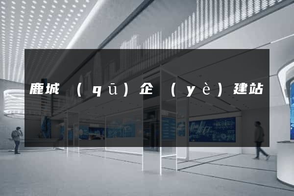 鹿城區(qū)企業(yè)建站