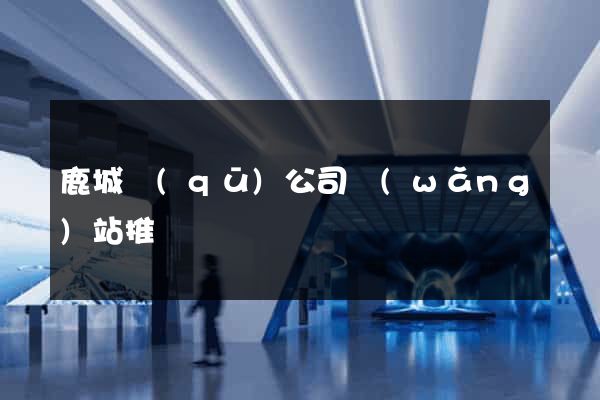 鹿城區(qū)公司網(wǎng)站推廣
