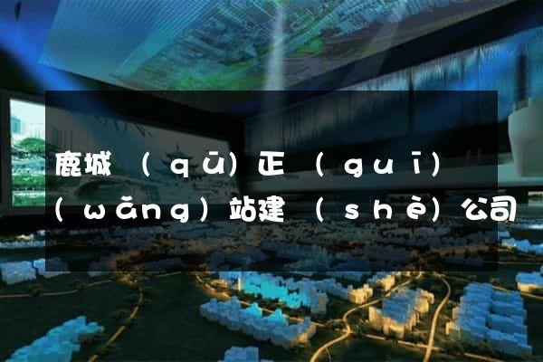 鹿城區(qū)正規(guī)網(wǎng)站建設(shè)公司