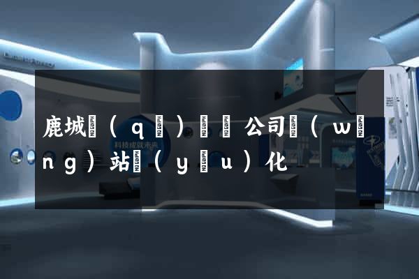 鹿城區(qū)設計公司網(wǎng)站優(yōu)化