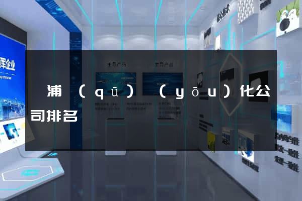 黃浦區(qū)優(yōu)化公司排名
