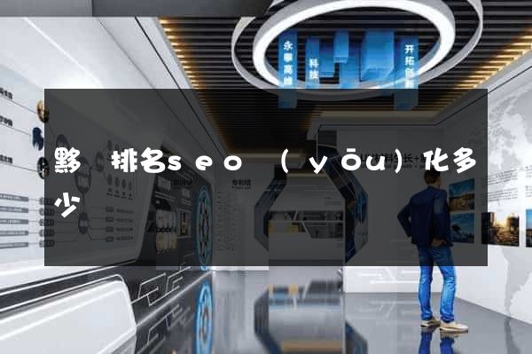 黟縣排名seo優(yōu)化多少錢