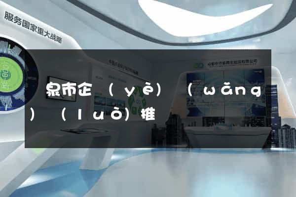 龍泉市企業(yè)網(wǎng)絡(luò)推廣
