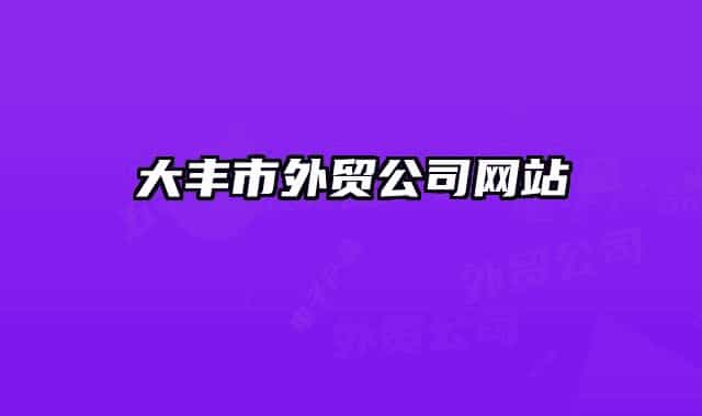 大豐市外貿(mào)公司網(wǎng)站